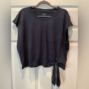 Banana Republic Malibu Navy Tee with side Tie detail!
